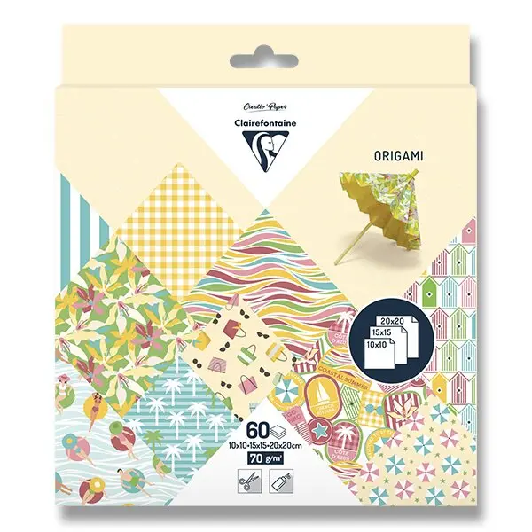 Clairefontaine Origami Riviera - sada papírů - 60 listů