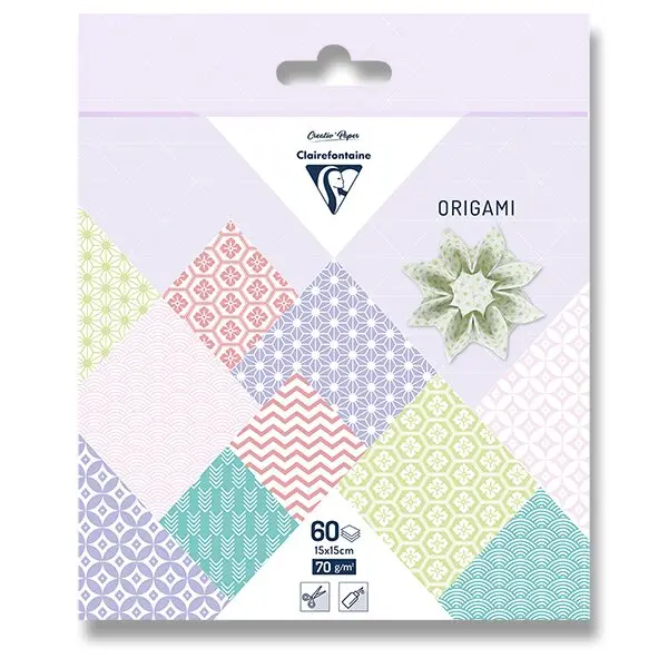 Clairefontaine Origami Spring - sada papírů - 60 listů