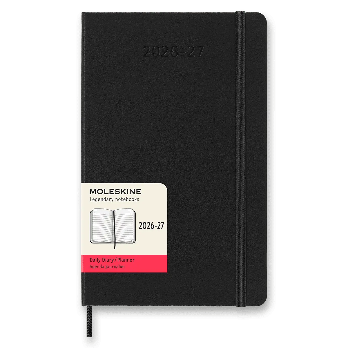 Moleskine 2026-27 - 18měsíční diář v tvrdých deskách - velikost L, denní, černý