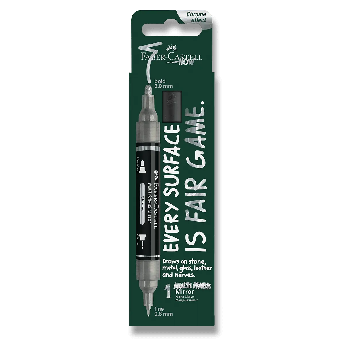 Faber-Castell Multimark Mirror - akrylový popisovač - 551, chrome, blistr