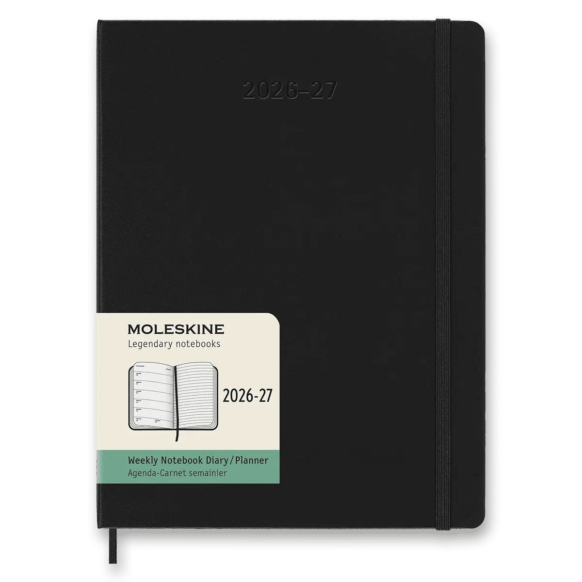 Moleskine 2026-27 - 18měsíční diář v tvrdých deskách - velikost XL, týdenní, černý