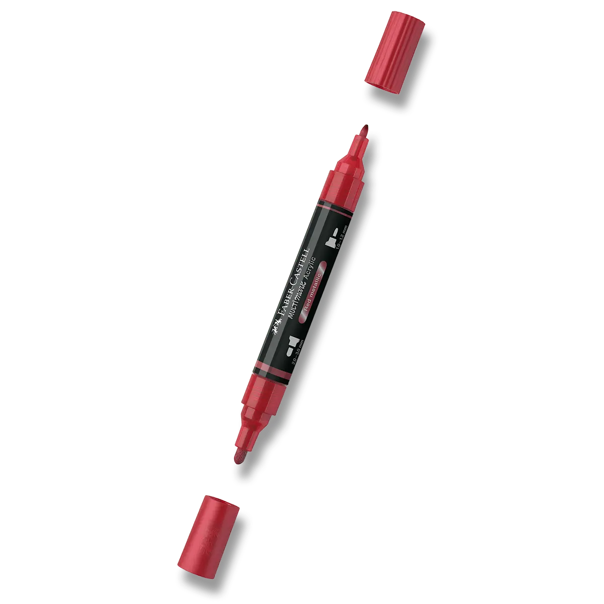 Faber-Castell Multimark Metallic - akrylový popisovač - 296, red metallic