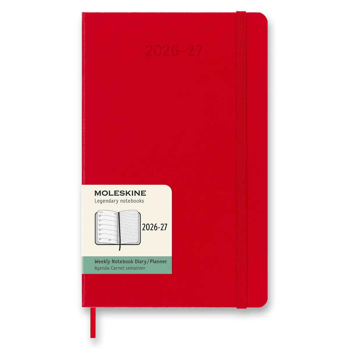 Moleskine – 18-mesačný týždenný plánovací diár 2026/2027 (červený)