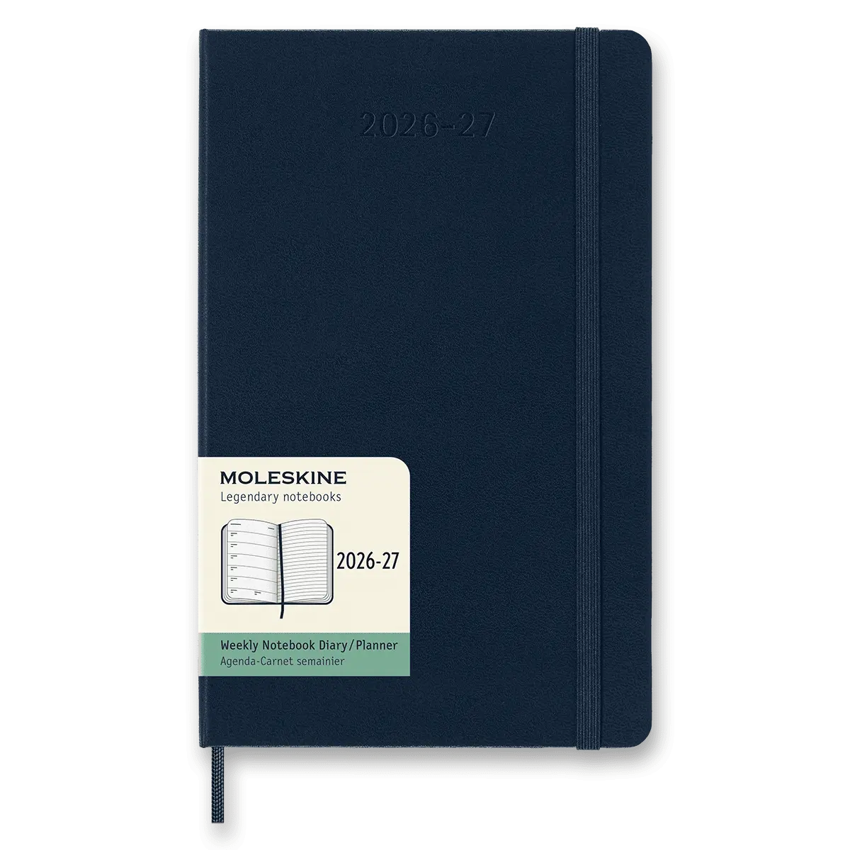 Moleskine 2026-27 - 18měsíční diář v tvrdých deskách - velikost L, týdenní, modrý