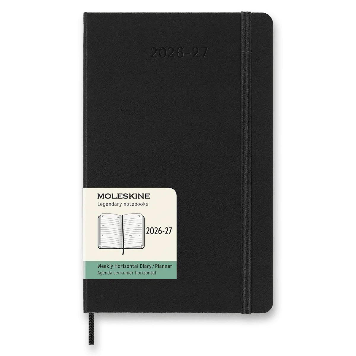 Moleskine 2026-27 - 18měsíční diář v tvrdých deskách - velikost L, týdenní, horizontální, černý