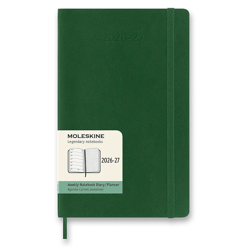 Moleskine – 18-mesačný plánovací týždenný diár 2026/2027 (tmavozelený)