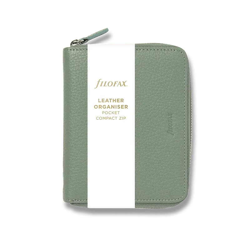 Kapesní diář Filofax Norfolk Compact Zip A7 sage