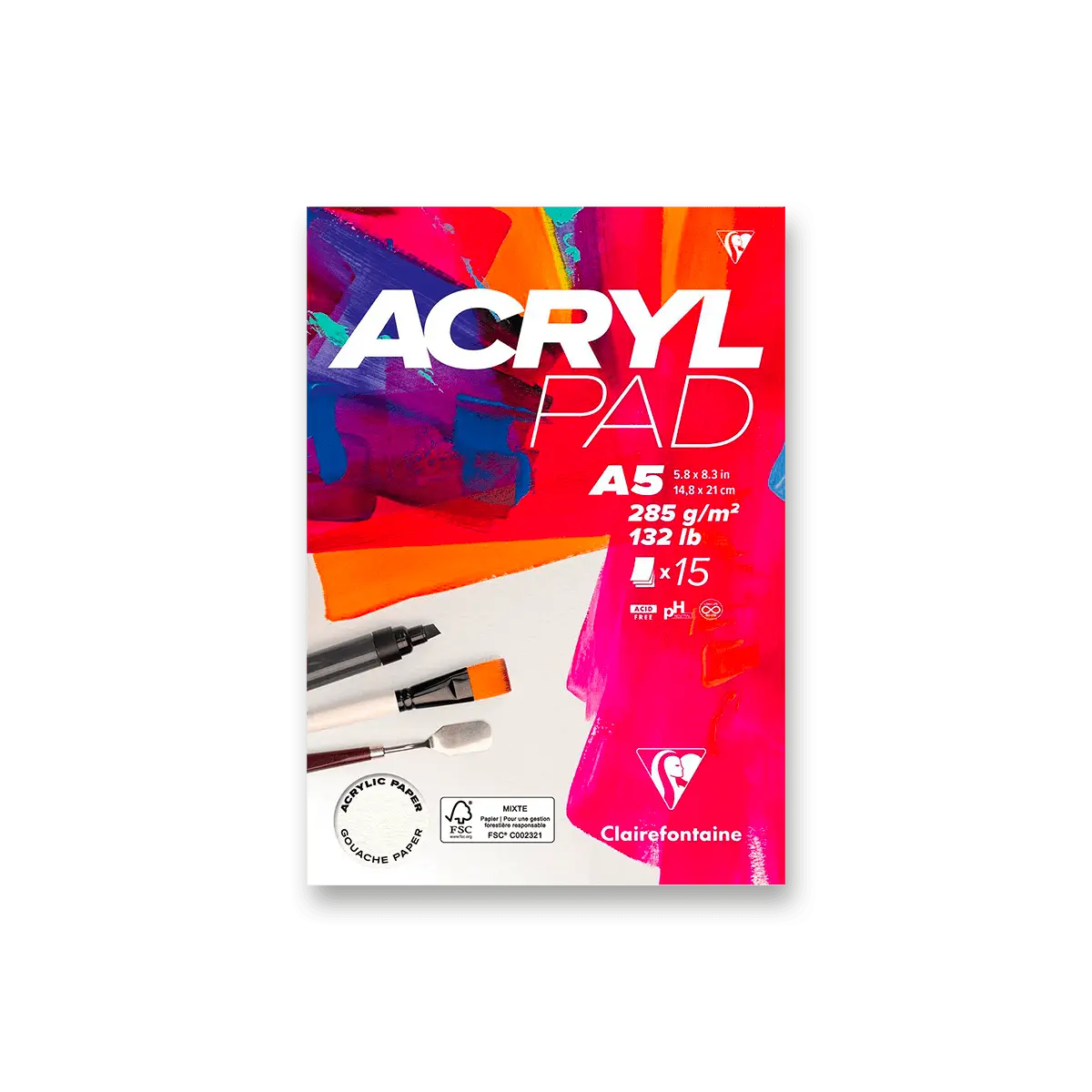 Clairefontaine Paint'ON Grain - blok - A5+, 12 listů, 250 g