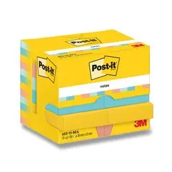 3M Post-it - silně lepicí bloček - 38 x 51 mm, 12 x 100 l., Beachside
