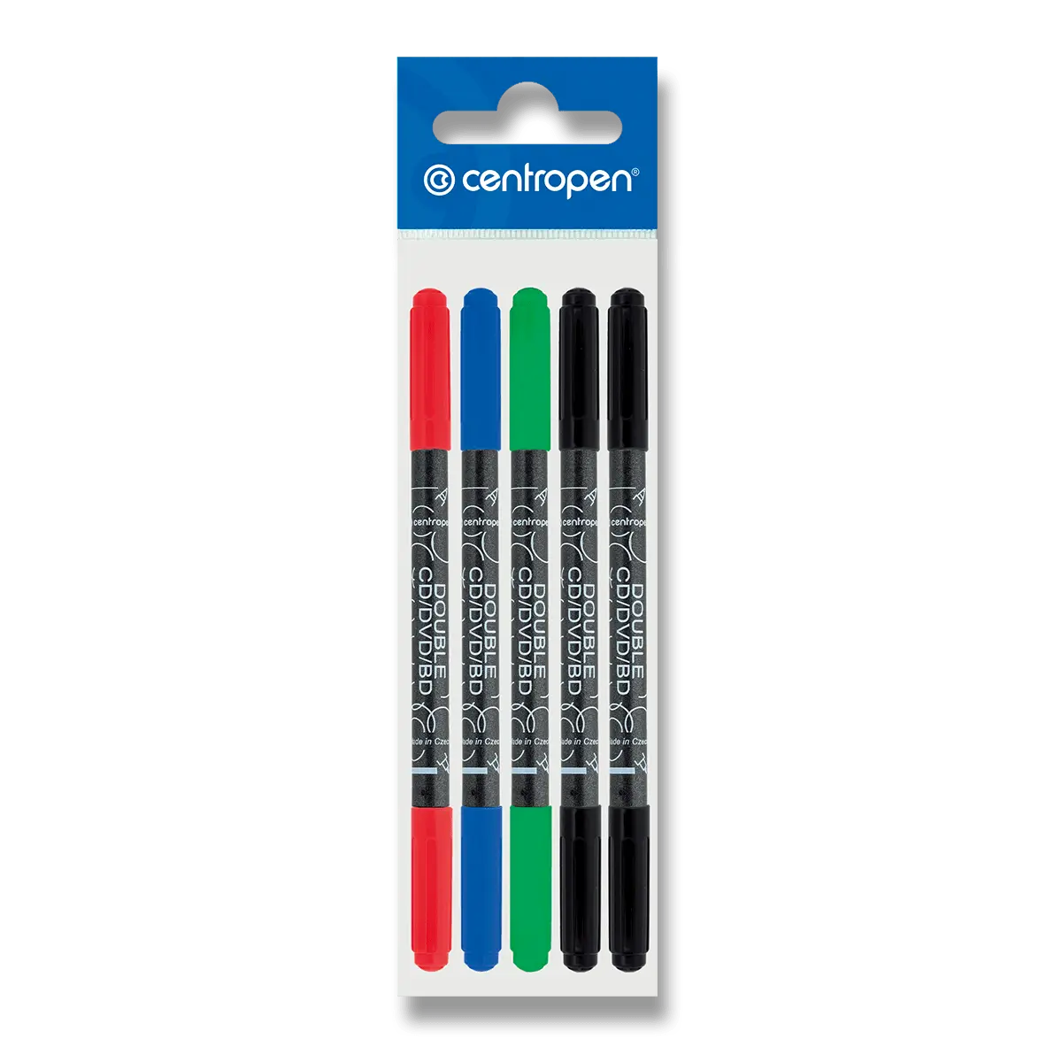 Centropen Double 3616 - popisovač na CD / DVD / BD - sada 4+1 barev