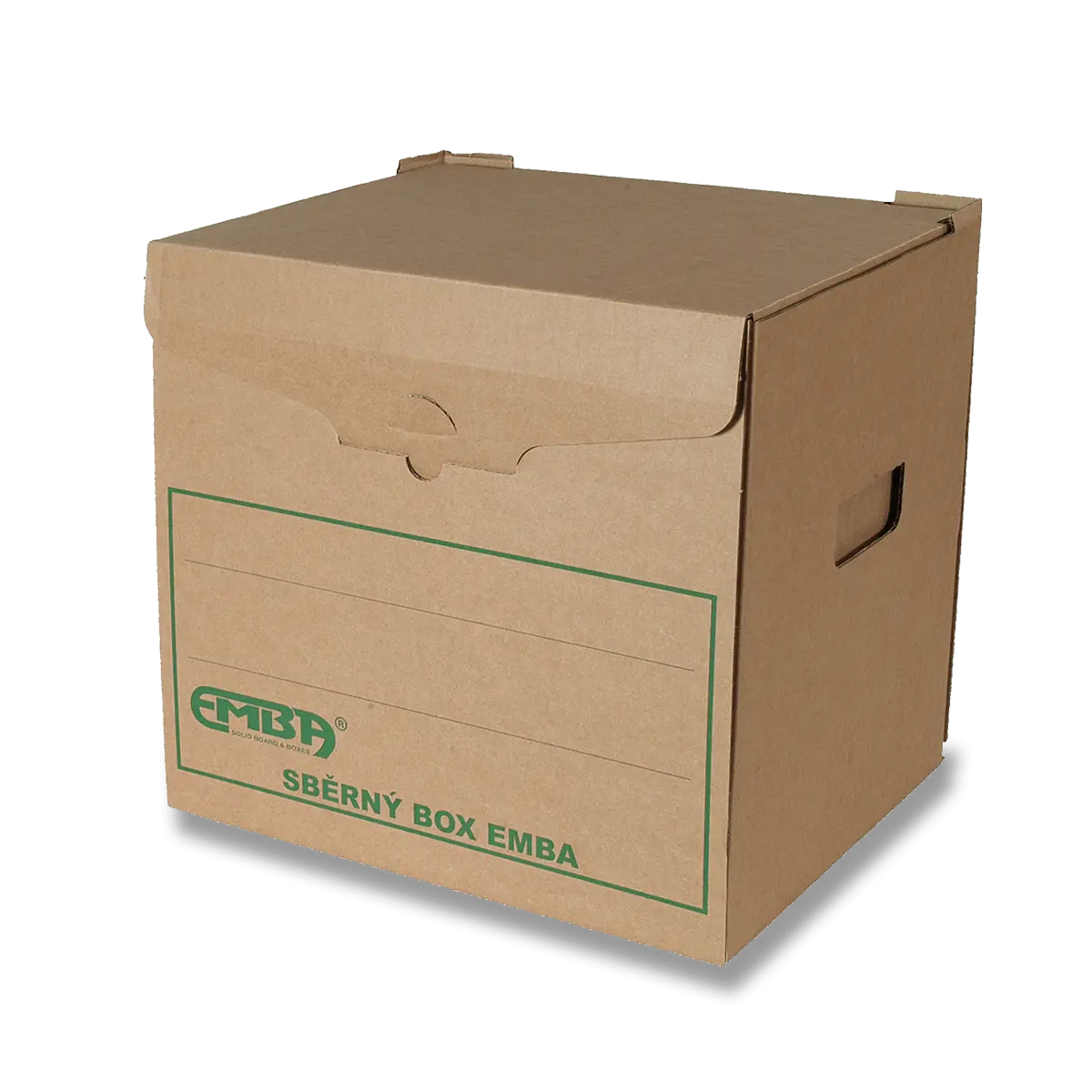 Sběrný box 325x295x325mm EMBA TYP I/4 H/H na 4 pořadače zelený tisk
