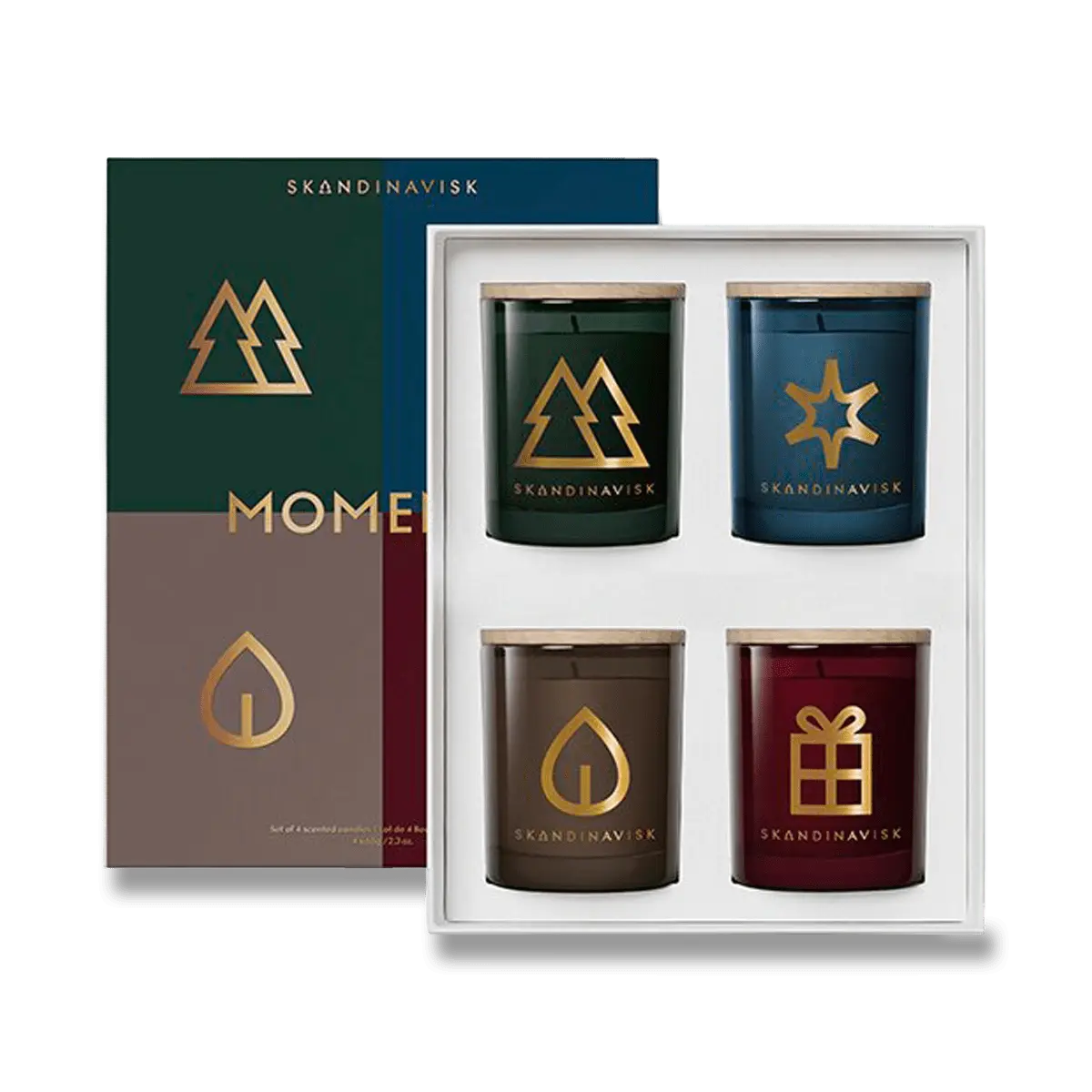 Skandinavisk MOMENTS - mini vonné svíčky - 4 x 65 g, dárkový set