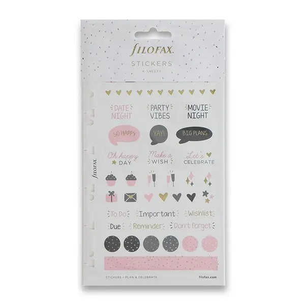 Samolepky Confetti náplň osobních/A5 diářů Filofax
