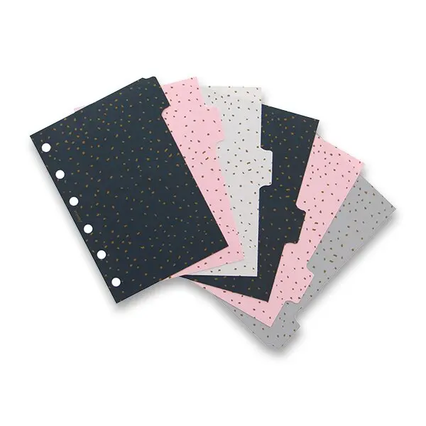 Rozřazovač Confetti 6 záložek náplň kapesních A7 diářů Filofax