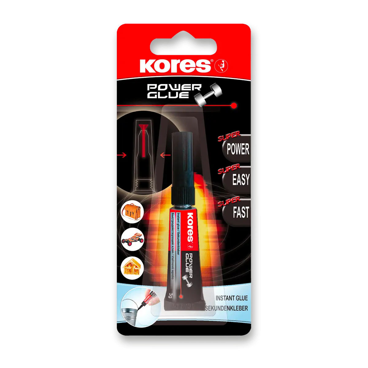 Kores Power Glue - vteřinové lepidlo - 3 g
