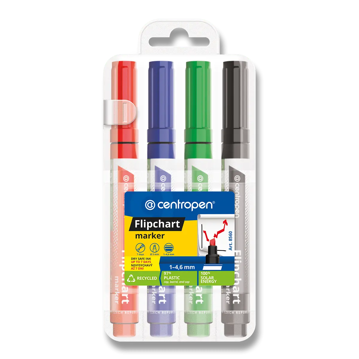 Popisovač na flipcharty Centropen 8560 - sada 4 barev