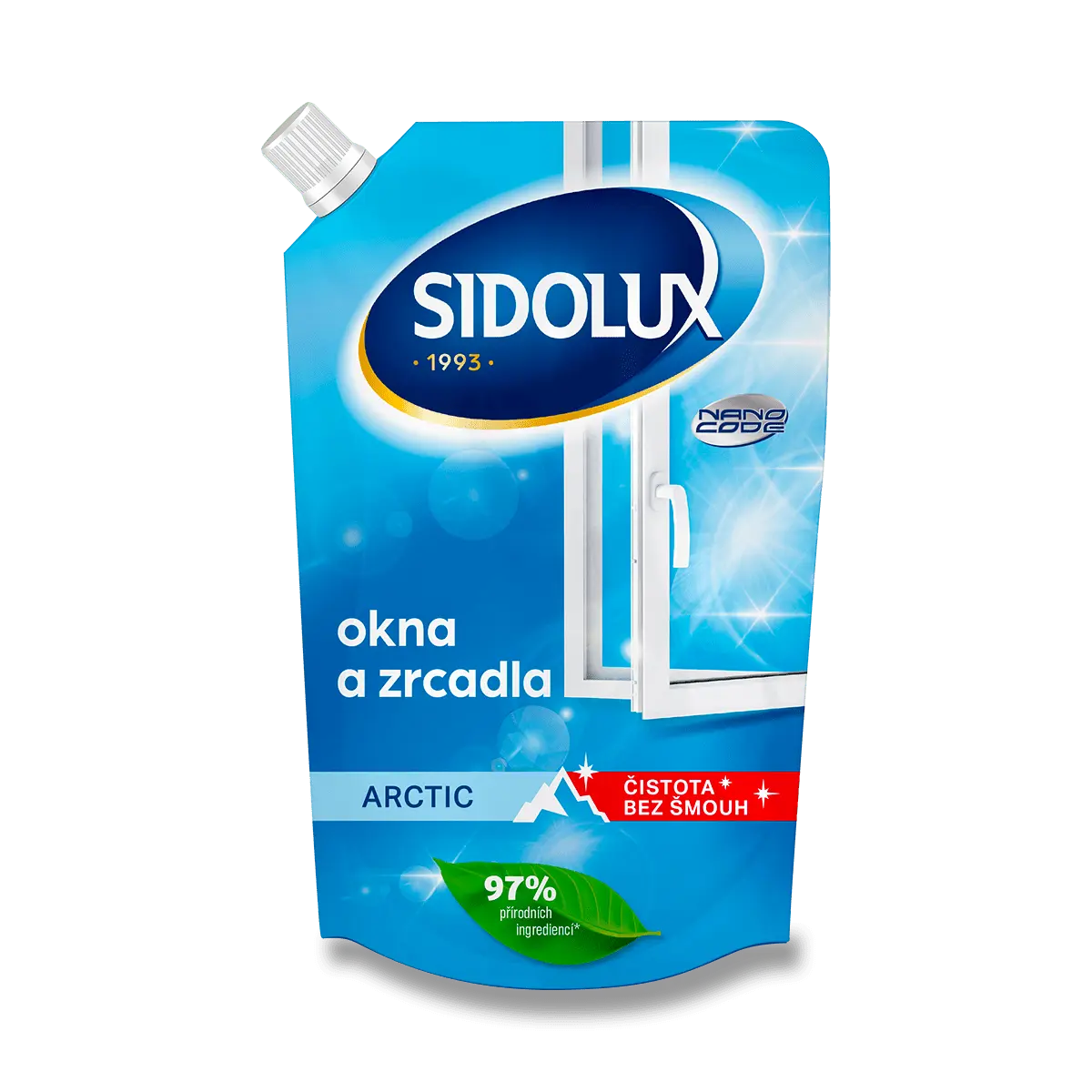 Sidolux - čistič oken - Arctic - 0,5 l doypack