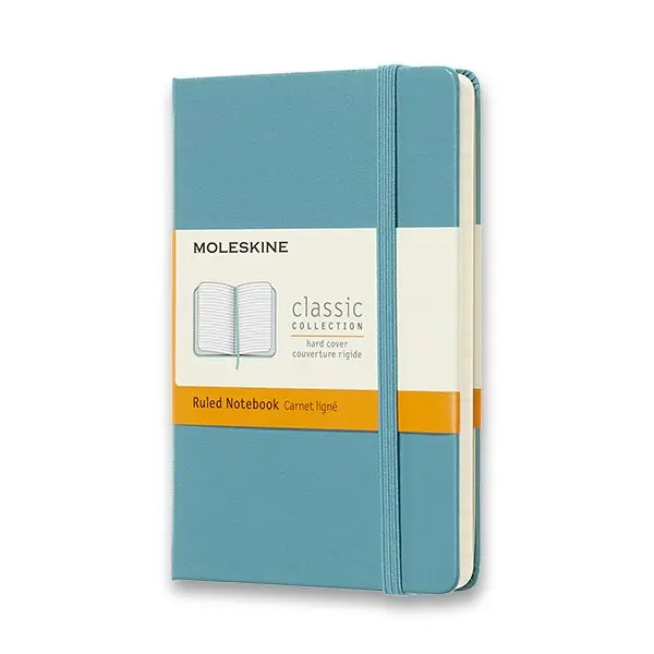 Zápisník Moleskine - tvrdé desky S, linkovaný, tyrkysový