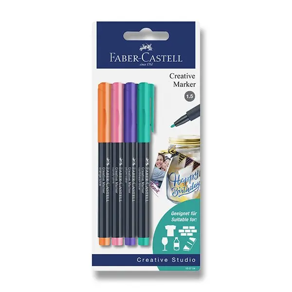 Faber-Castell Creative - popisovač - 4 ks, blistr