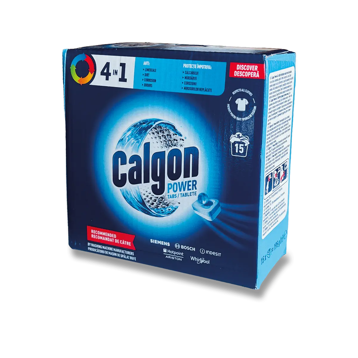 Calgon - tablety na čistění pračky - 15 tablet