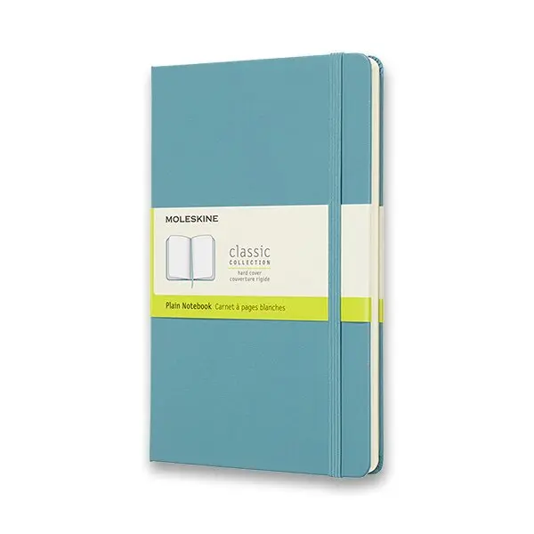 Zápisník Moleskine - tvrdé desky L, čistý, tyrkysový