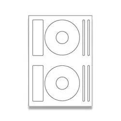 Coveris - samolepicí etikety - průměr 118 mm, 200 etiket, na CD/DVD