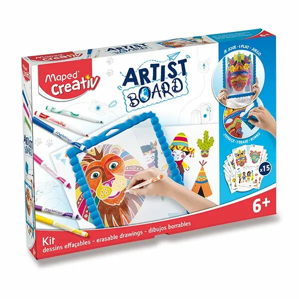 Maped Creativ Artist Board - sada transparentní tabulka a fixy