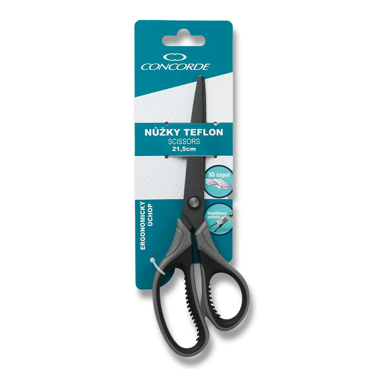 CONCORDE Kancelářské nůžky Teflon - 21,5 cm