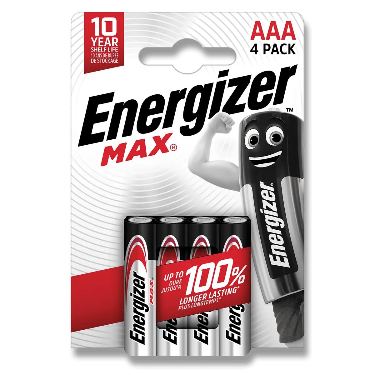 Energizer Max - alkalická baterie - AAA, 4 ks