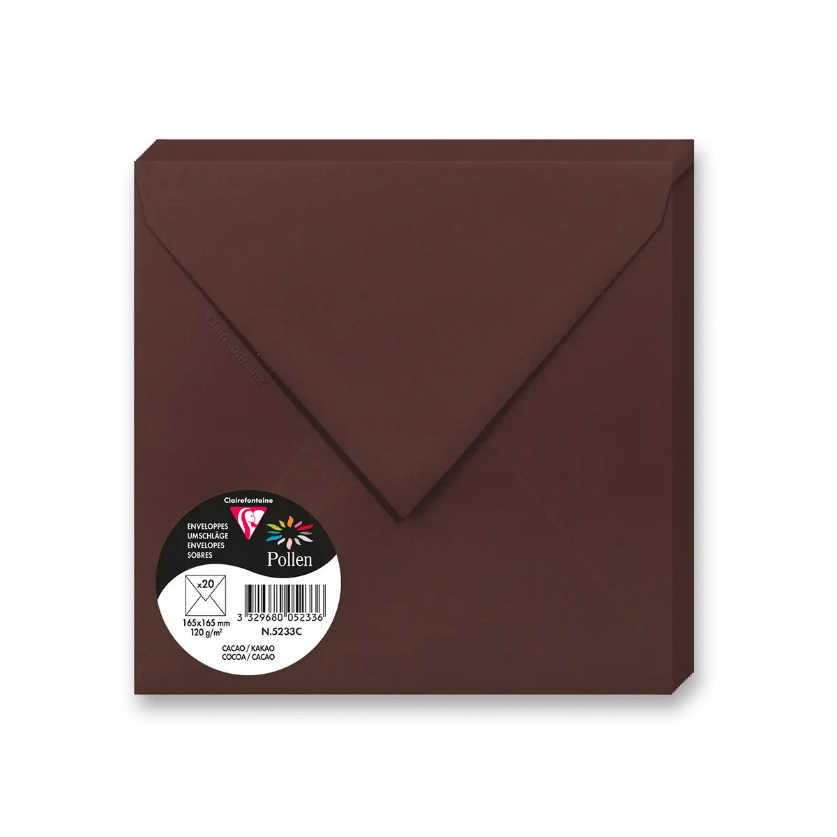 Clairefontaine 165 × 165 mm - barevná obálka - 20 ks,