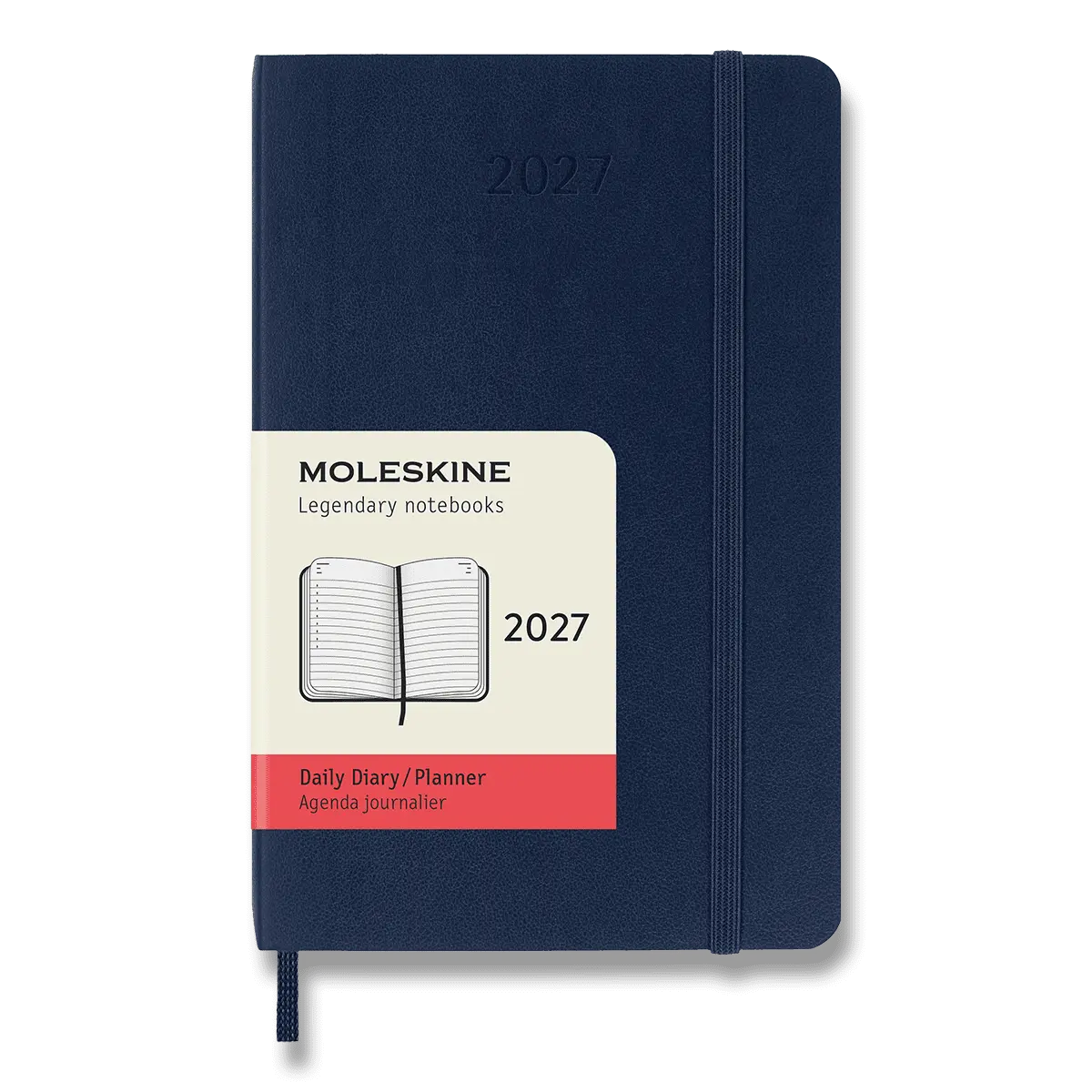 Moleskine – 12-mesačný denný diár 2027 (tmavomodrý)