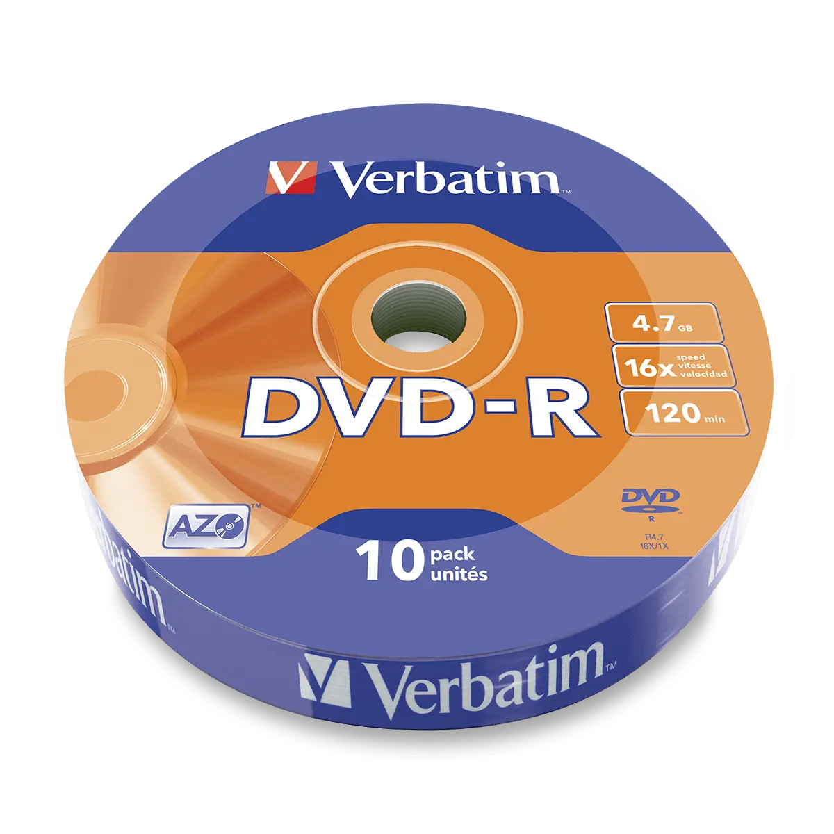 Verbatim DVD-R 16x - zapisovatelné DVD - 4,7 GB, 10 ks, spindl