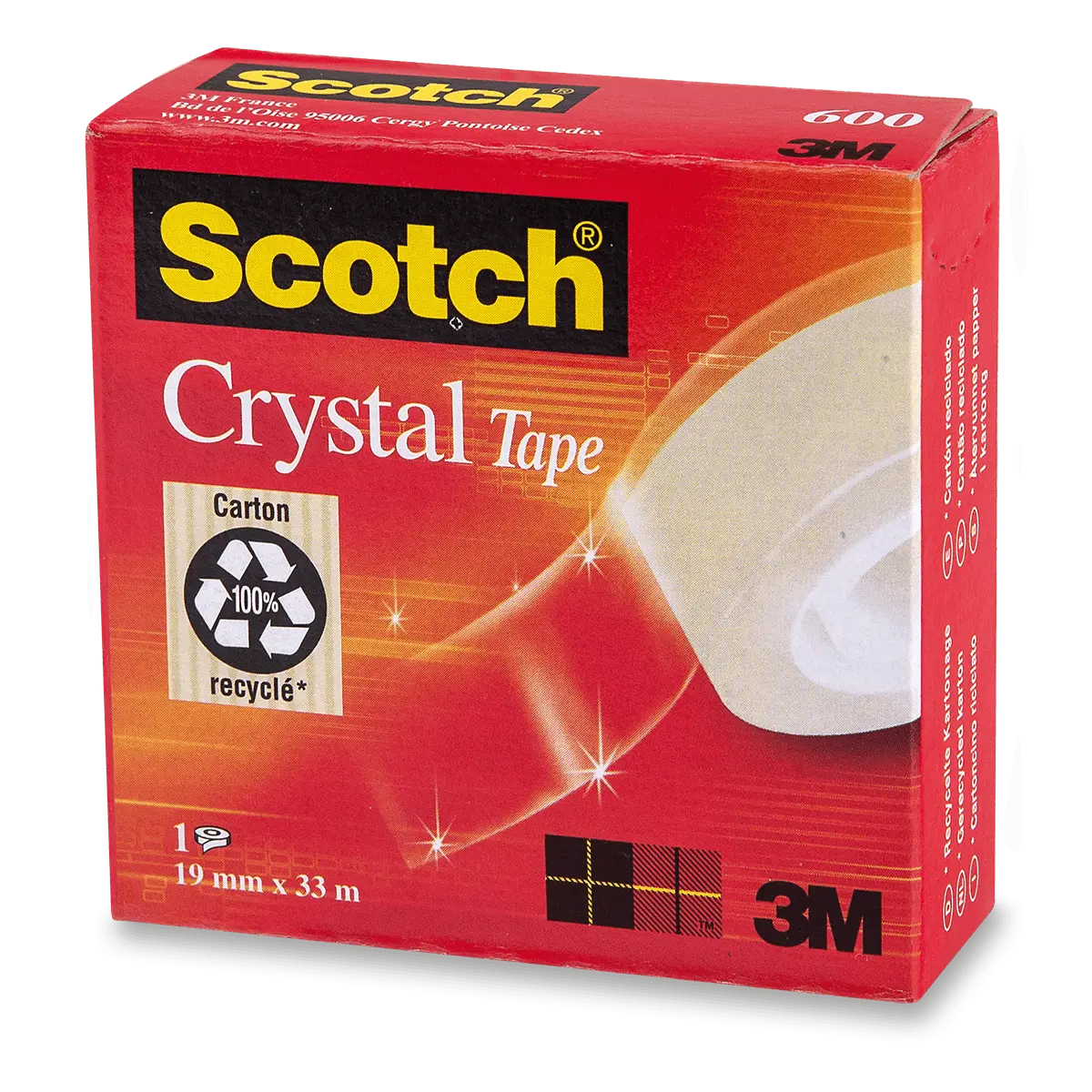 3M Scotch Crystal - čirá lepicí páska - 19 mm x 33 m