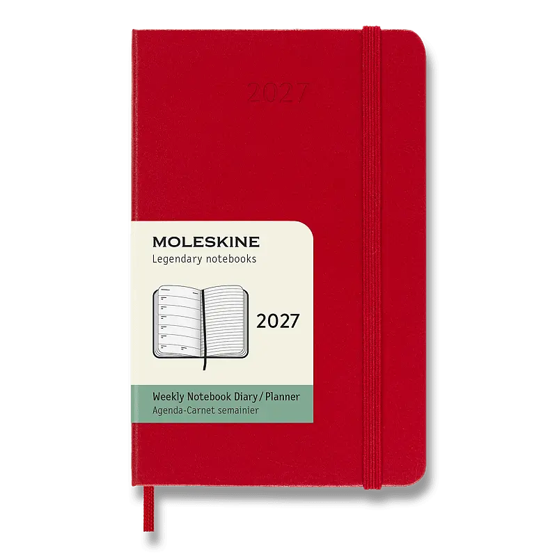 Moleskine – 12-mesačný týždenný plánovací diár 2027 (červený)