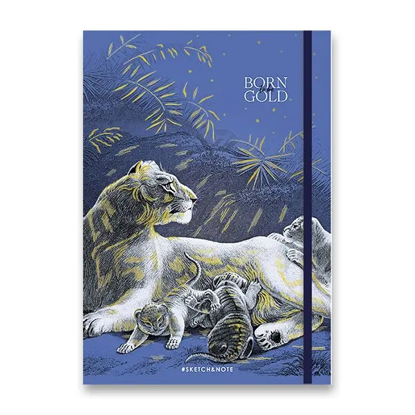 Shkolyaryk Muse Sketch & Note Born Gold - náčrtník - A5, 80 listů, tečkovaný, max motivů