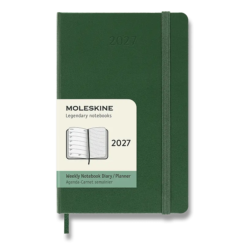 Moleskine – 12-mesačný týždenný plánovací diár 2027 (tmavozelený)