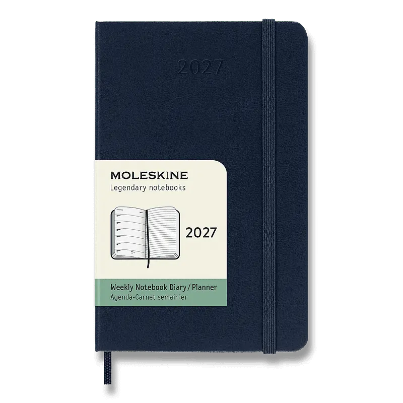 Moleskine – 12-mesačný týždenný plánovací diár 2027 (tmavomodrý)