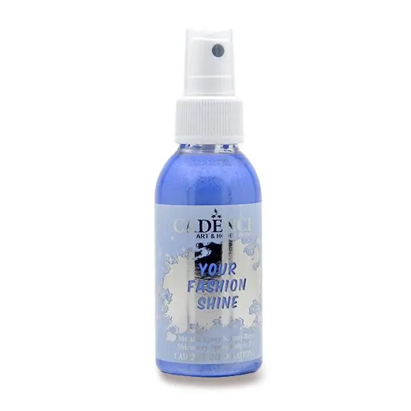 Cadence Your Fashion Shine - barvy na textil - 100 ml, modrá