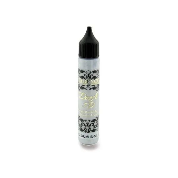 Metalická kontura a 3D barva Cadence, 25 ml - stříbrná