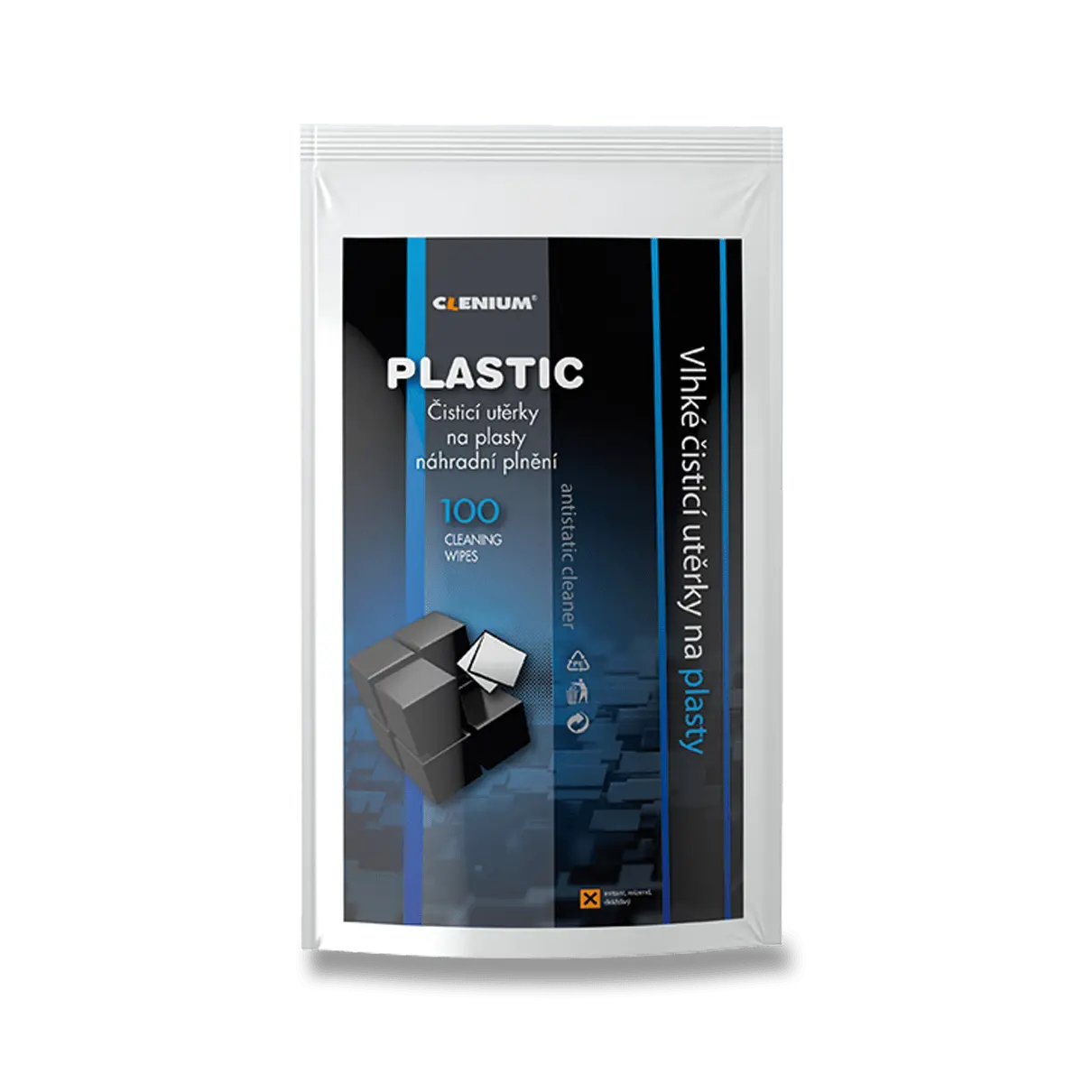 Clenium Plastic - vlhké čisticí utěrky na plasty -