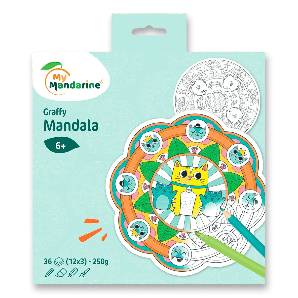 My Mandarine Graffy Mandala - omalovánky - Zvířátka
