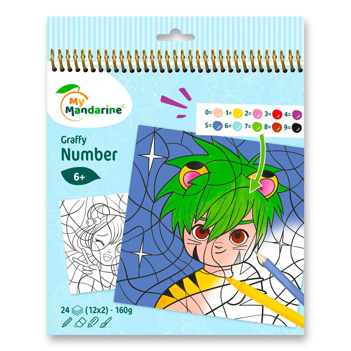 My Mandarine Graffy Number - omalovánky - Manga