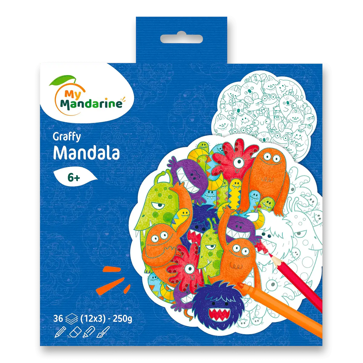 My Mandarine Graffy Mandala - omalovánky - Příšerky