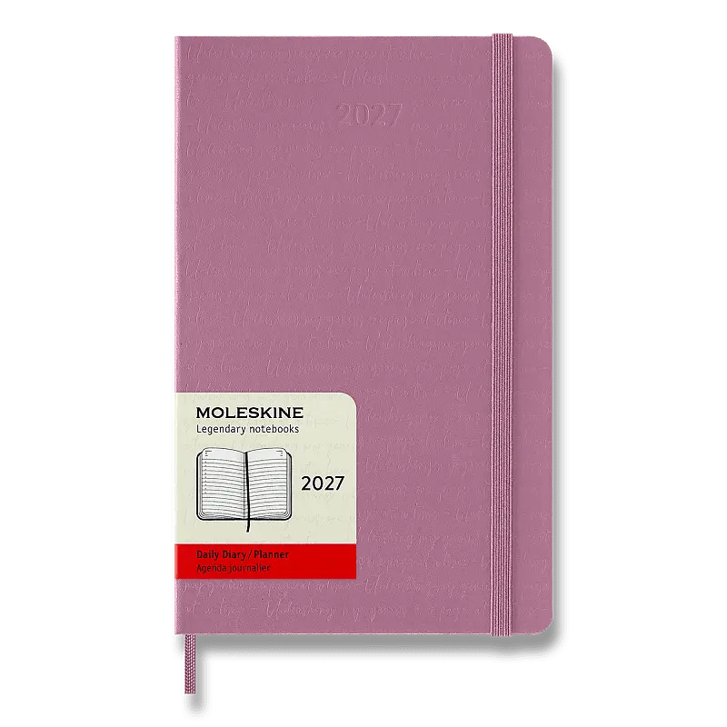 Moleskine – 12-mesačný denný diár Colored Patterned 2027 (ružový)