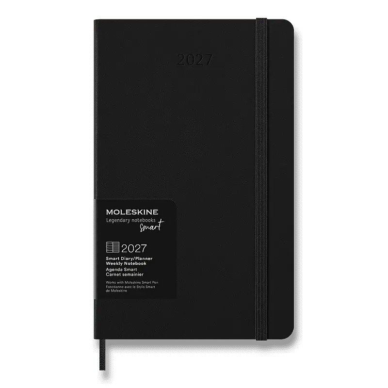 Moleskine – 12-mesačný týždenný diár Smart 2027 (čierny)