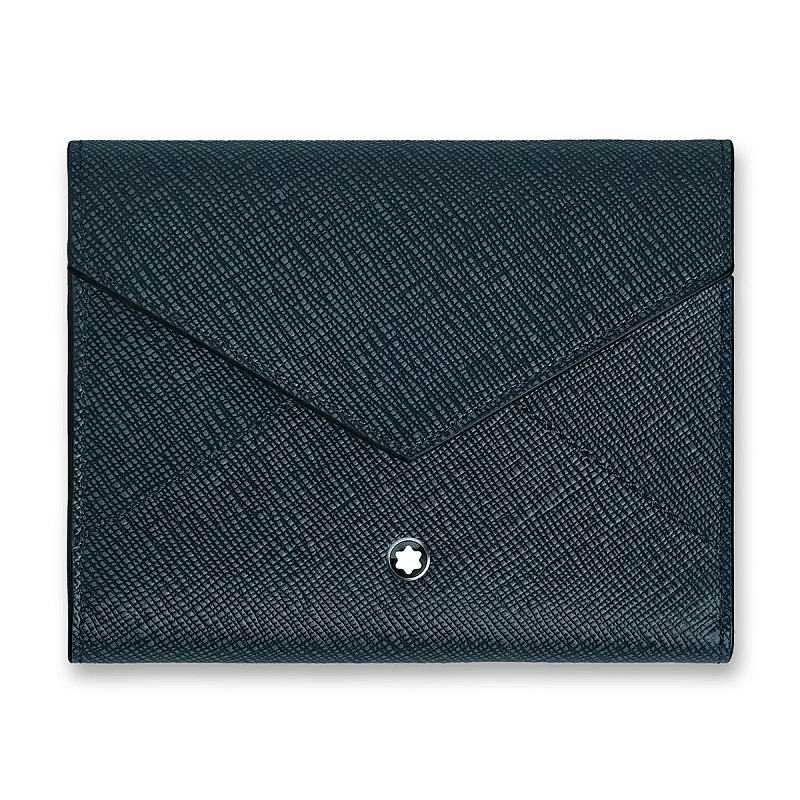 Peněženka Montblanc Sartorial Trio 6 cc, modrá/černá