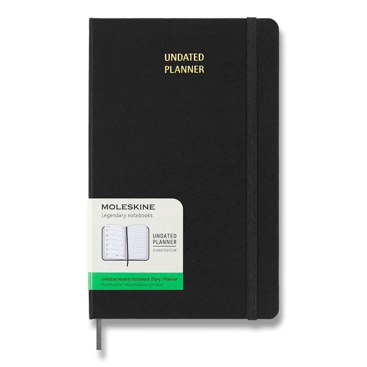 Moleskine – nedatovaný plánovací zápisník (diár) - čierny