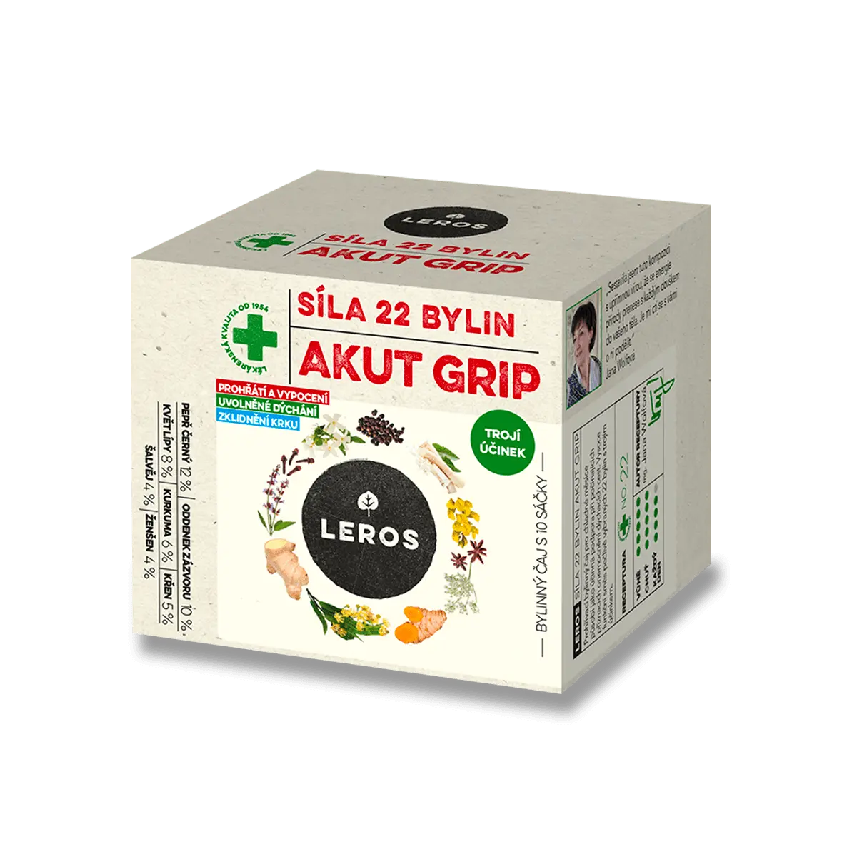 Leros Bylinný čaj Akut Grip
