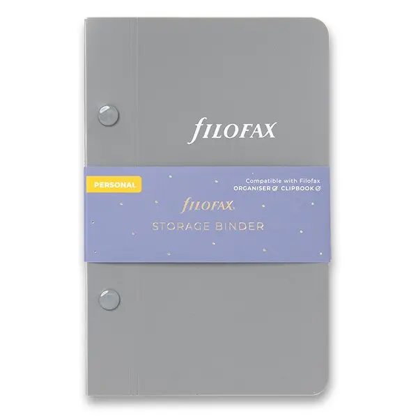 Archivační pořadač pro osobní diáře Filofax, šedý