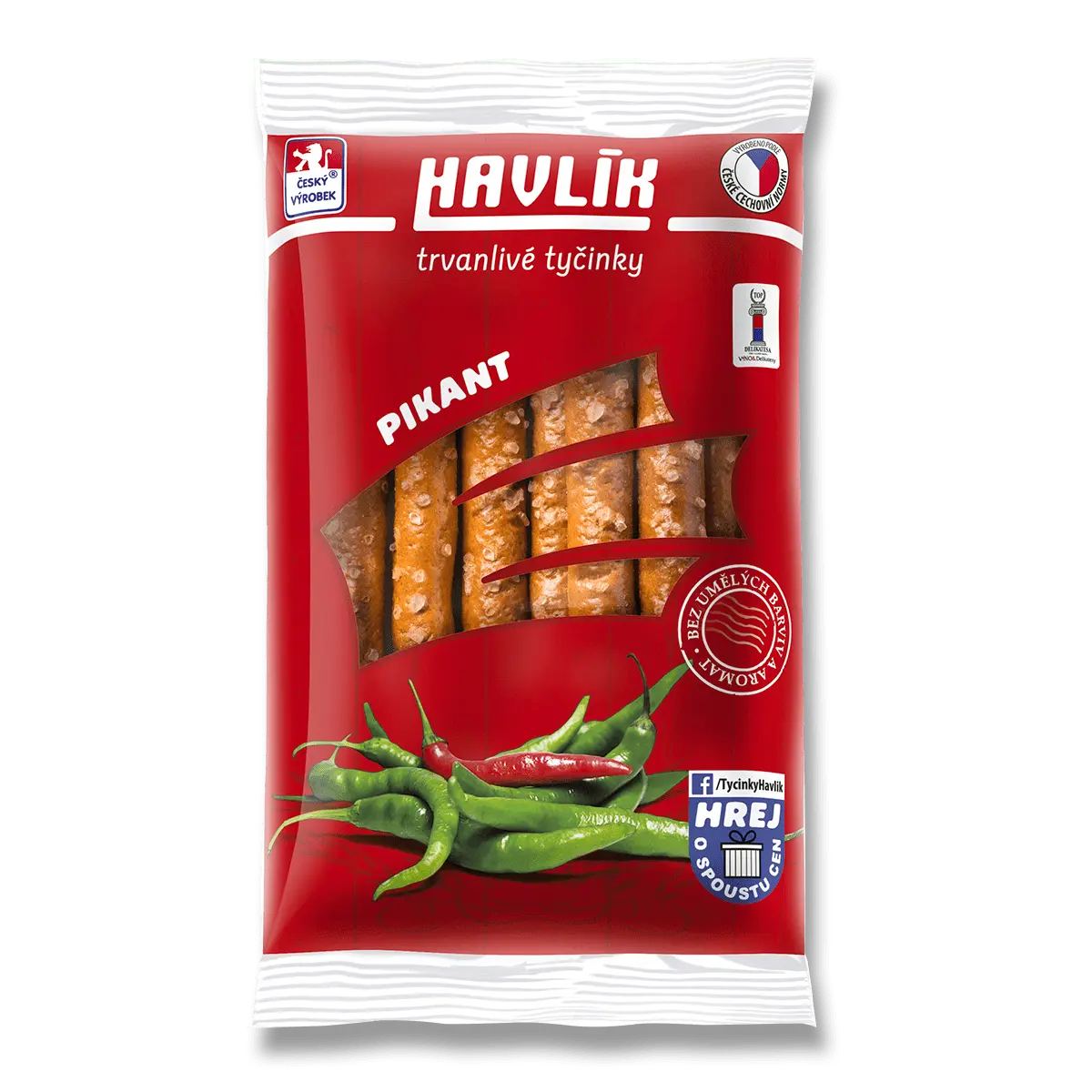 Havlík Trvanlivé tyčinky se sýrem a solí pikant 90 g